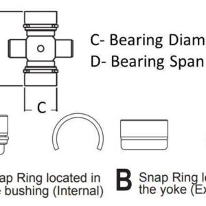 Snap Rings For 6 Series Cross And Bearing Kit